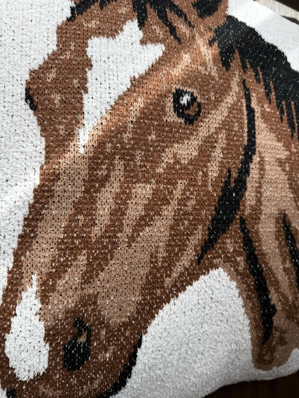 Equestrian homegoods Brown Horse Decorative Throw Pillow 20” x 20”